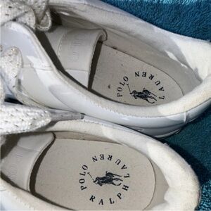 Ralph Lauren Kids White Polo Sneakers